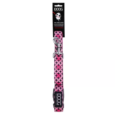 DOOG Toto Neoprene Dog Lead, Pink With Black Stars Leash - Image 2