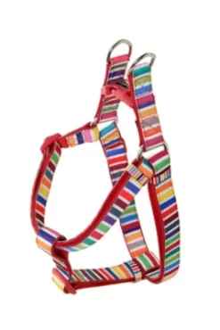 DOOG Scooby Multi-Color Striped Step-In Dog Harness