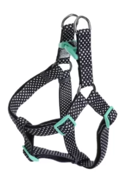 DOOG Pongo Black With White Spots Step-In Dog Harness