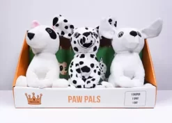 Dorell Fabrics Royal Dog Toys Plush Dog Toy Set With Squeaker Paw Pals: 3 Puppies, 3-Pack