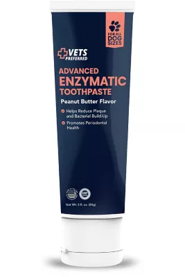Vets Preferred Advanced Enzymatic Peanut Butter Flavor Toothpaste For Dogs And Cats, 3 Fl. Oz.