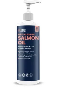 Vets Preferred Premium Wild Alaskan Salmon Oil Skin And Coat Supplement For Dogs, 1.15 Lb.