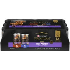 Purina Pro Plan Sport Adult High-Protein Beef, Bison, Duck And Quail Pate Wet Dog Food Variety Pack, 13 Oz. Can, Pack Of 12
