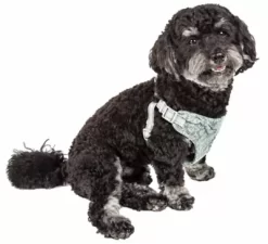 Pet Life Fidomite Mesh Reversible And Breathable Adjustable Dog Harness With Designer Bowtie