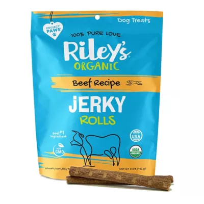 Riley's Organics Jerky Rolls Beef Recipe Dog Treats, 5 Oz.