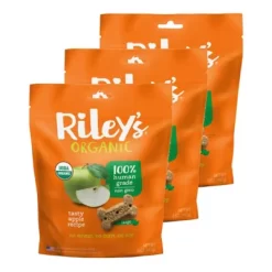 Riley's Organics Tasty Apple Large Bone Dog Treats, 5 Oz., 3-Pack