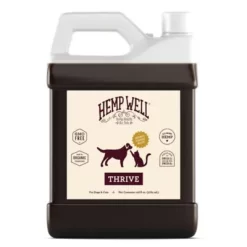 Hemp Well Thrive Oil Skin And Coat Supplement For Dogs And Cats, 1 Gal.