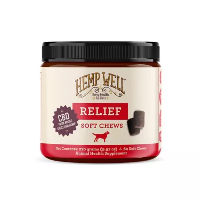 Hemp Well Hemp Relief Soft Chew Hip And Joint And Calming Supplement Treats For Dogs, 60 Ct.