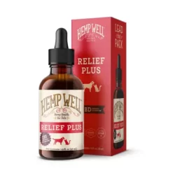 Hemp Well Hemp Relief Plus Oil Hip And Joint Supplement For Dogs, 2 Oz.