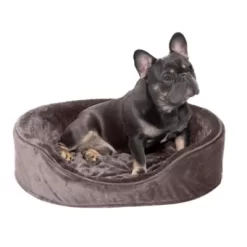 FurHaven Plush And Velvet Orthopedic Oval Dog Bed