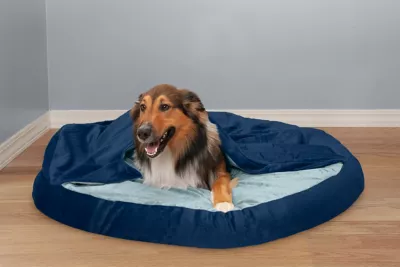 FurHaven Snuggery Burrow Microvelvet Memory Foam Dog Bed - Image 10