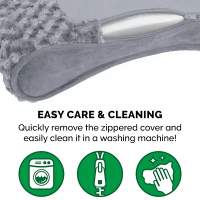 FurHaven Ultra Plush And Suede Luxe Lounger Cooling Gel Foam Dog Bed - Image 7