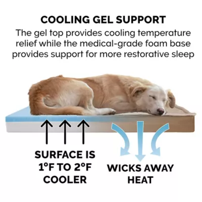 FurHaven Quilted Top Convertible Indoor/Outdoor Deluxe Cooling Gel Foam Dog Bed - Image 4