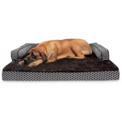 FurHaven Plush And Decor Comfy Couch Orthopedic Sofa-Style Dog Bed