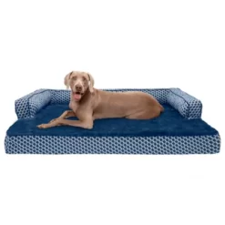FurHaven Plush And Decor Comfy Couch Memory Top Sofa-Style Dog Bed