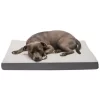 FurHaven Faux Sheepskin And Suede Deluxe Cooling Gel Mattress Dog Bed