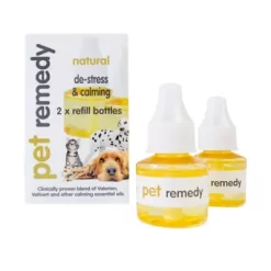 Pet Remedy Natural De-Stress And Calming Plug-In Diffuser Refills For Cats And Dogs, 40 ML, 2 Pk.