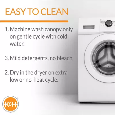 K&H Pet Products Pet Cot Canopy (Cot Sold Separately) Gray X-Large 32 X 50 Inches - Image 4