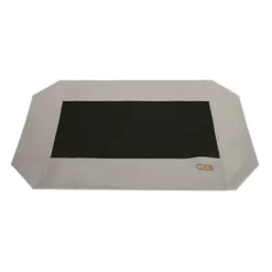 K&H Pet Products Original Pet Cot Replacement Cover (Cot Sold Separately) Taupe/Black Large 30 X 42 Inches