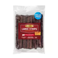 Retriever Large Strips Beef Basted Flavor Rawhide Dog Chew Treats, 80 Ct.