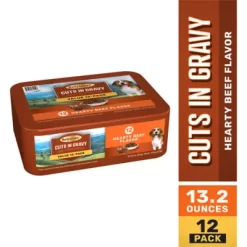 Retriever Adult Hearty Beef Flavor Cuts In Gravy Wet Dog Food, 13.2 Oz., Pack Of 12 Cans