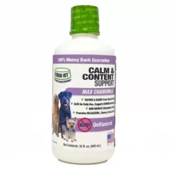 Liquid-Vet K9 Calm And Content Support Allergy-Friendly Unflavored Anxiety Supplement For Dogs, 32 Oz.