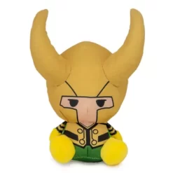 Buckle-Down Marvel Comics Plush Squeaker Marvel Kawaii Loki Full Body Sitting Pose Dog Toy