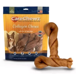 Pet Factory CareChewz Collagen Twist Keys Chicken Marinade Flavor Dog Chews, 6-7 In., 6 Ct.