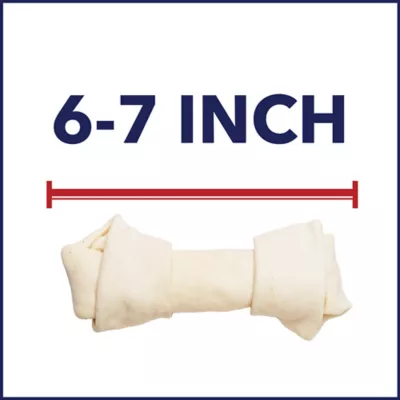 Pet Factory Made In USA Beefhide Medium Natural Flavor Dog Chews, 5 Bone/5 Rolls, 6-7 In., 10 Ct. - Image 6