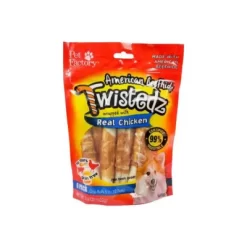 Pet Factory Twistedz American Beefhide Chip Roll Dog Chews With Chicken Meat Wrap, 5 In., 8 Ct.