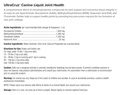 UltraCruz Canine Liquid Joint Health Supplement For Dogs, 1 Gal. Refill - Image 2