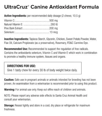 UltraCruz Canine Antioxidant Supplement For Dogs, 60 Count - Image 4