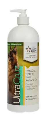 UltraCruz Canine Pure Pollock Oil Supplement For Dogs, 32 Oz.