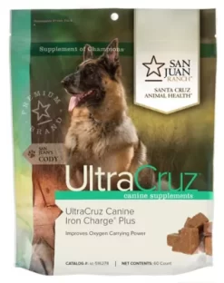 UltraCruz Canine Iron Charge Supplement For Dogs, 60 Tasty Chews