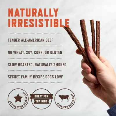 Rocco & Roxie Supply Co Beef Jerky Sticks Dog Treats- 1 Lb. Resealable Pouch - Image 3