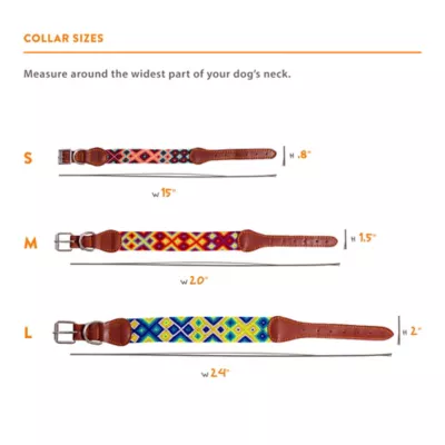 Moots Root Hand-Knitted Leather Pet Collar, Small - Image 6