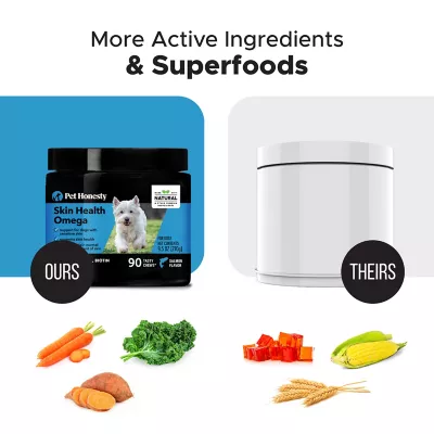 Pet Honesty Skin Health Omega Salmon Flavor Soft Chews Dog Supplements - Image 5