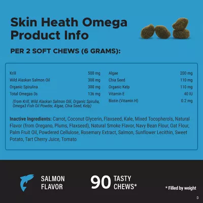 Pet Honesty Skin Health Omega Salmon Flavor Soft Chews Dog Supplements - Image 6