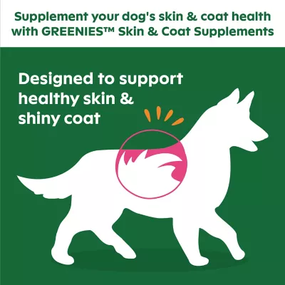 Greenies Skin & Coat Food Soft Chews With Omega 3 Fatty Acids 40 Ct. Chicken Flavor For Adult Dogs Of All Sizes - Image 8
