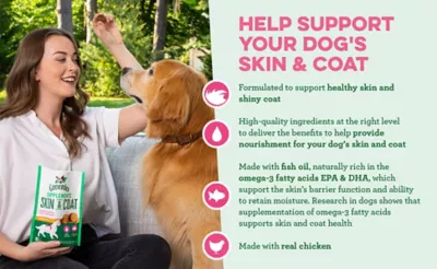 Greenies Skin & Coat Food Soft Chews With Omega 3 Fatty Acids 40 Ct. Chicken Flavor For Adult Dogs Of All Sizes - Image 9