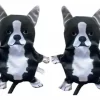 Piggy Poo And Crew Boston Terrier Paper Crinkle Squeaker Toy, 2 Count