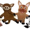 Piggy Poo And Crew Farm Animals Paper Crinkle Squeaker Toy, 4 Count
