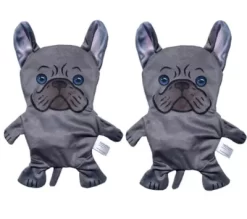 Piggy Poo And Crew French Bulldog Paper Crinkle Squeaker Toy, 2 Count