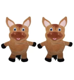 Piggy Poo And Crew Horse Paper Crinkle Squeaker Toy, 2 Count