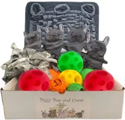 Piggy Poo And Crew Pet Activity Ball Box, Gray