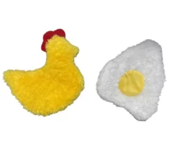 Piggy Poo And Crew Chicken And Egg Paper Crinkle Squeaker Toys