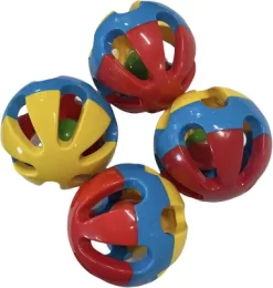Piggy Poo And Crew Rattle Balls, 4 Count