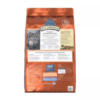 Blue Buffalo Wilderness High Protein Natural Large Breed Adult Dry Dog Food Plus Wholesome Grains, Chicken 28 Lb. Bag - Image 2