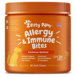 Zesty Paws Allergy Immune Bites Lamb 90 Ct., Dog Supplements