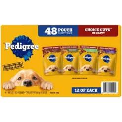 Pedigree Choice Cuts In Gravy Adult Soft Wet Dog Food, 48 Pouch Variety Pack